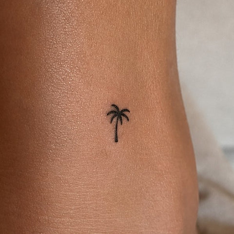Tiny Palm Tree Tattoo