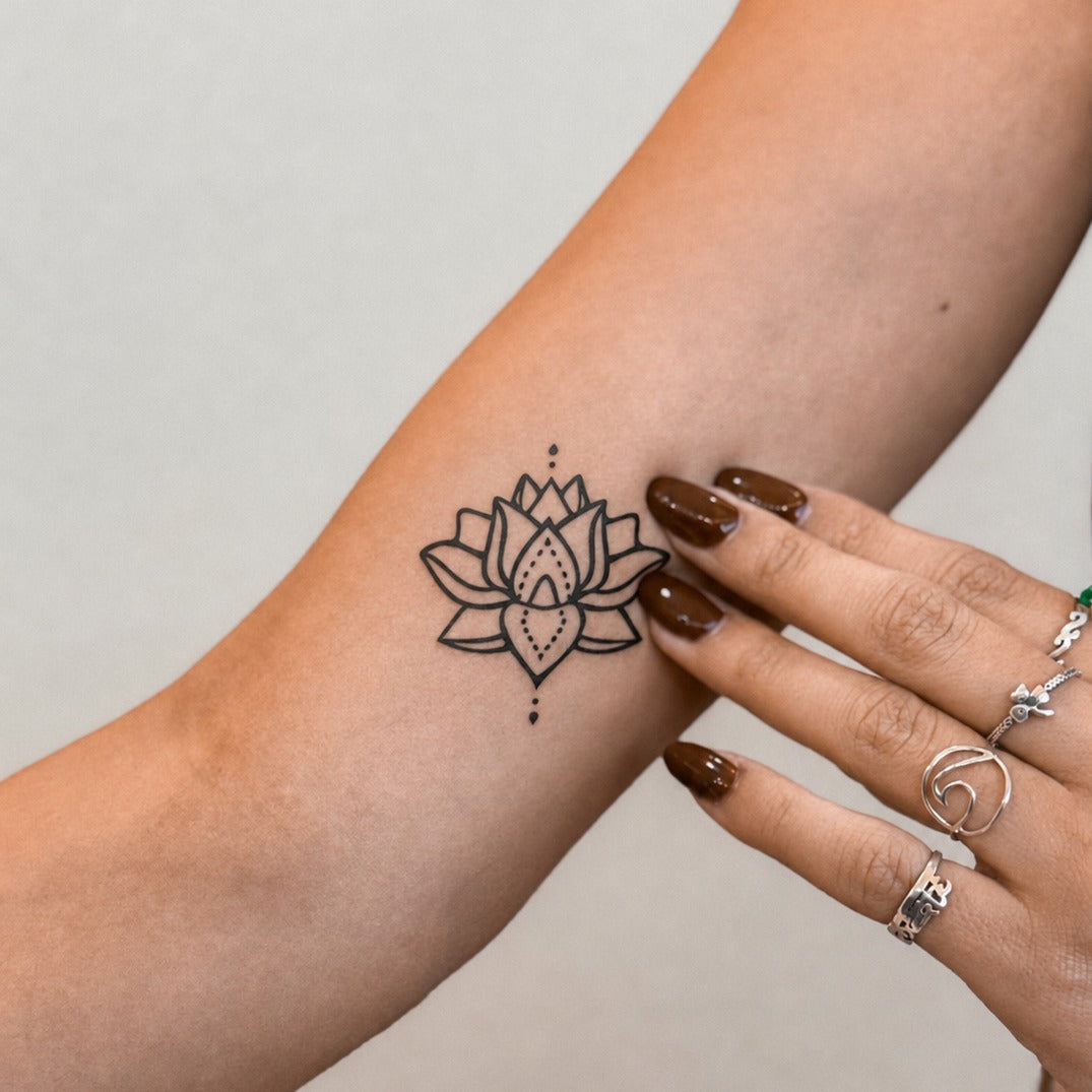 Lotus Mandala Bloom Tattoo
