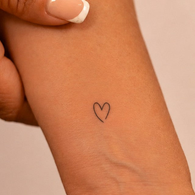 Narrow Open Heart Tattoo