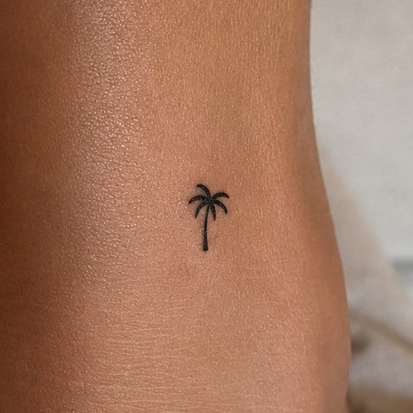 Tiny Palm Tree Tattoo