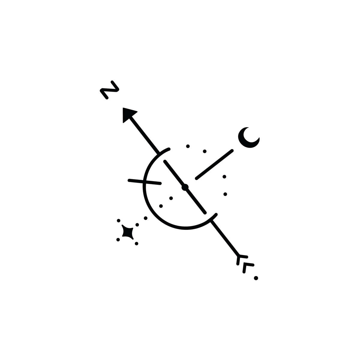 0038-minimalist-compass-semi-permanent-tattoo-front-tattoo