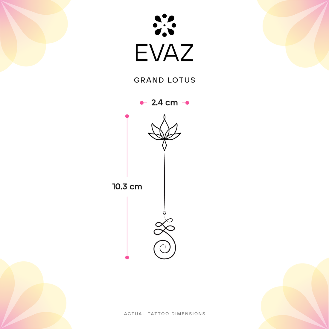 Grand Lotus Tattoo - size-guide