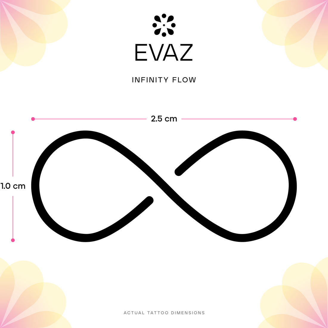 Infinity Flow Tattoo - size-guide