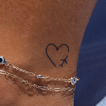 Airplane Heart Tattoo