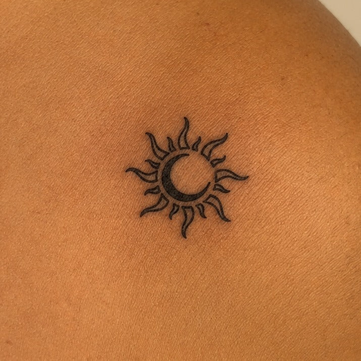 Solar Lunar Kiss Tattoo