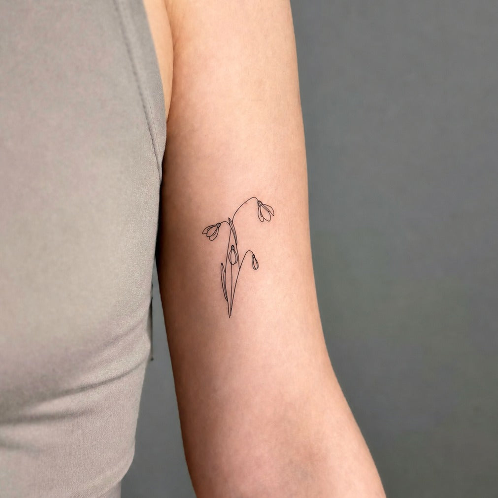 January Snowdrop Promise Tattoo