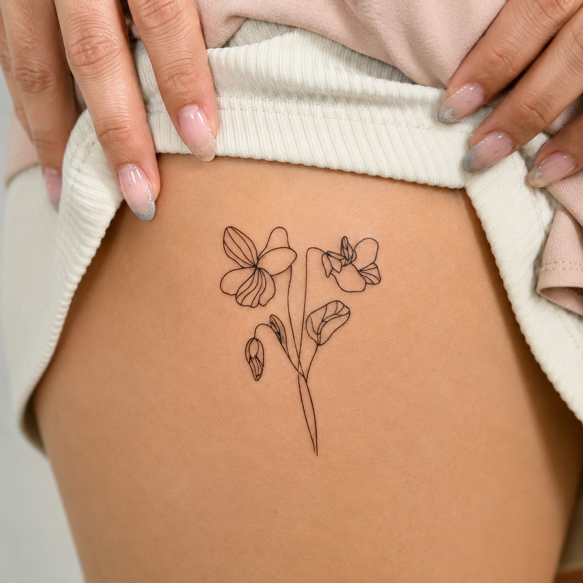 February Violet Whisper Tattoo