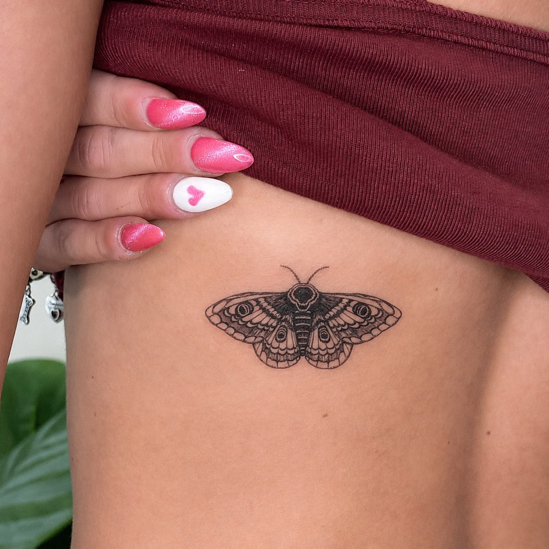 Moonlit Moth Tattoo