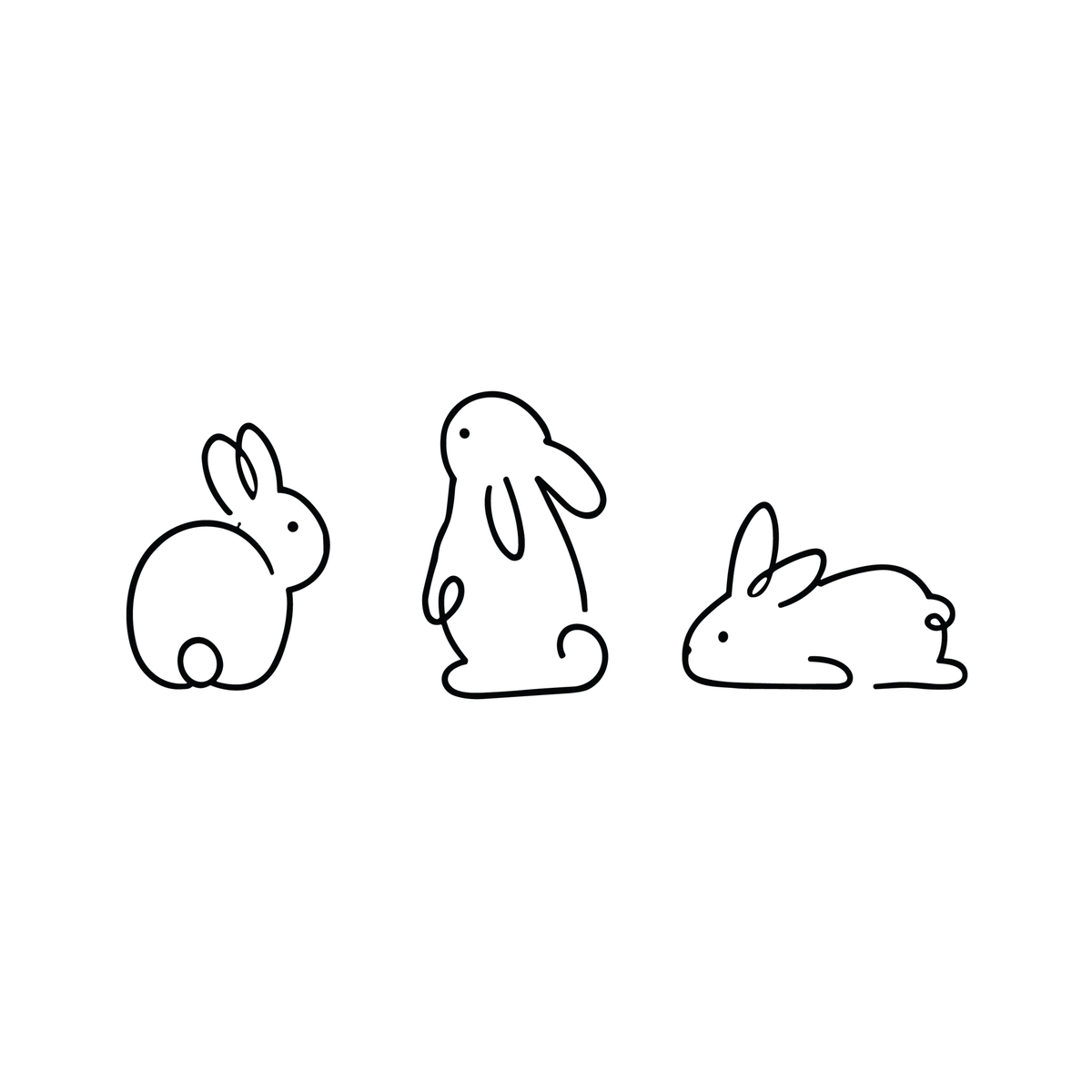0099-little-bunny-trio-semi-permanent-tattoo-front-tattoo