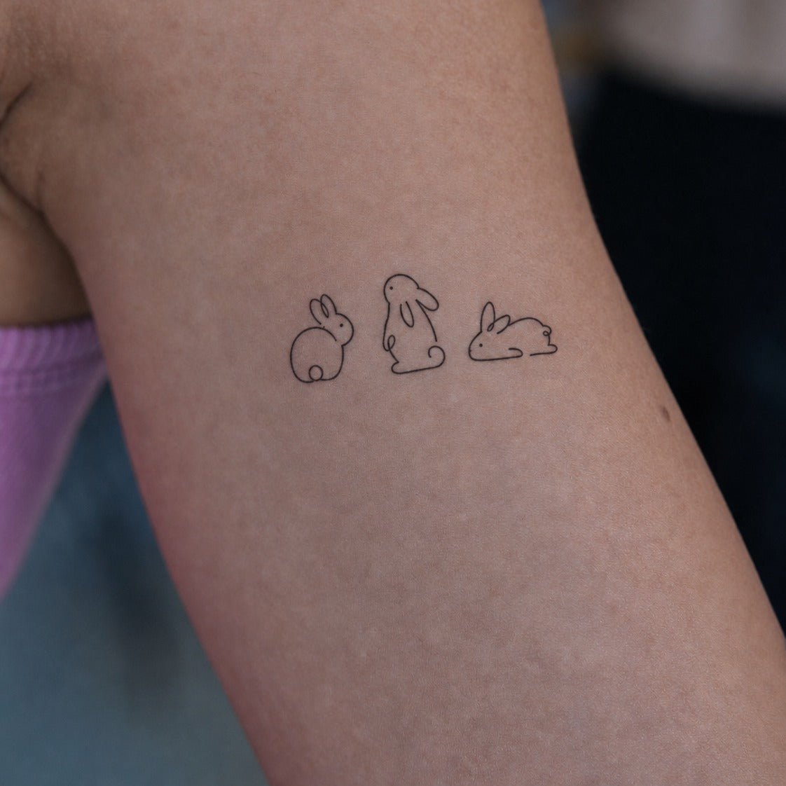 Little Bunny Trio Tattoo
