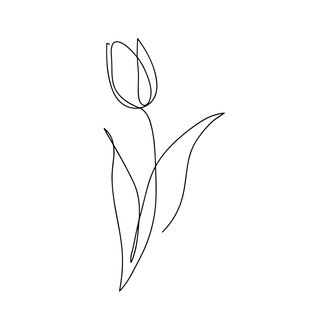 0112-tulip-in-one-line-semi-permanent-tattoo-front-tattoo