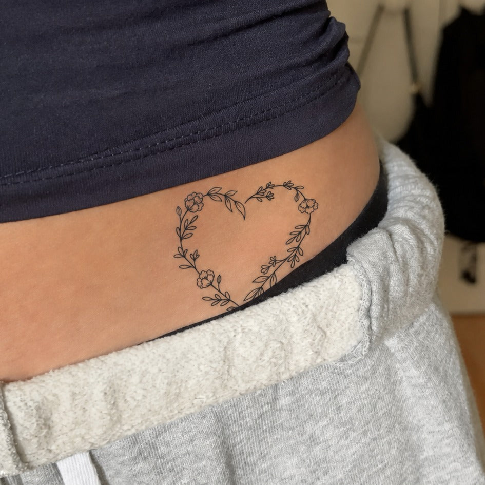 Heart in Bloom Tattoo