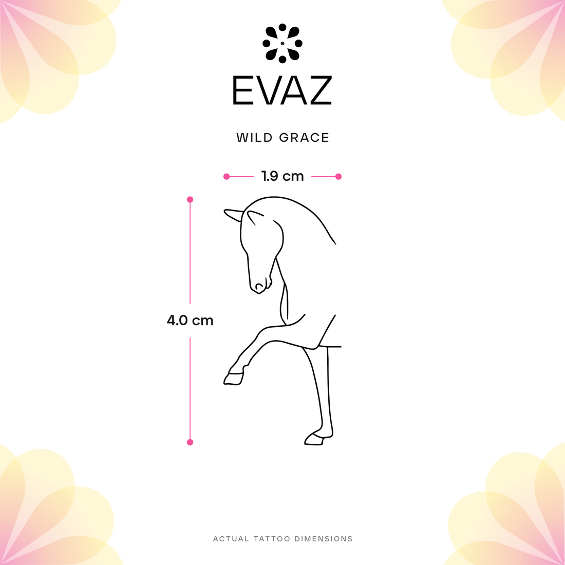 Wild Grace Tattoo - size-guide