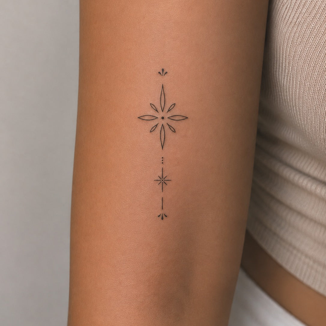 Sacred Sternum Bloom Tattoo