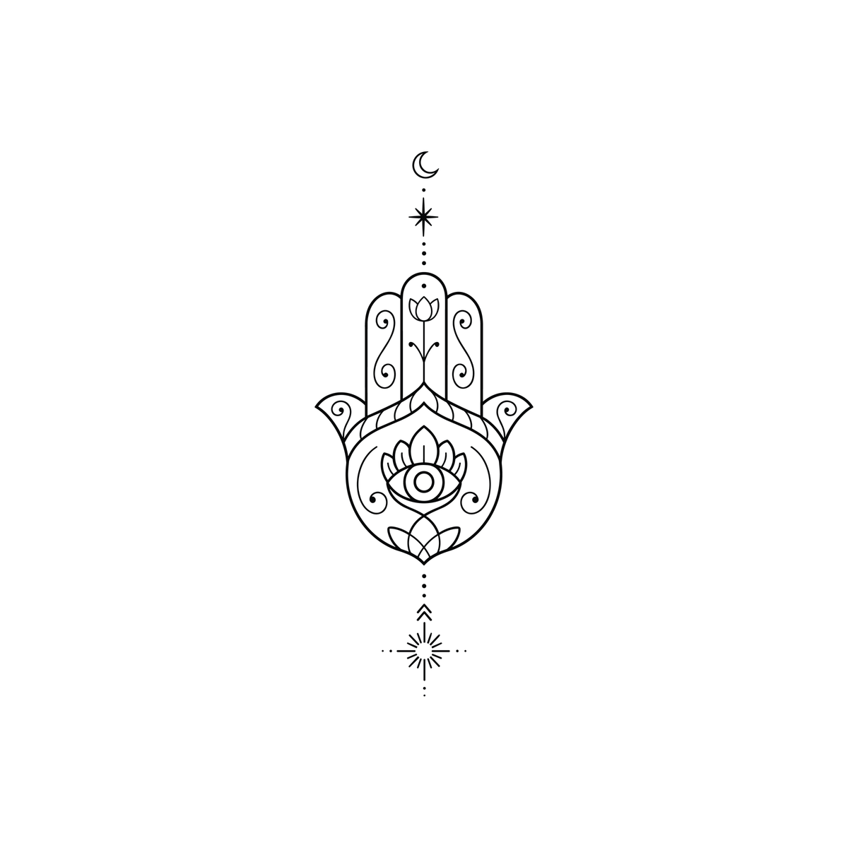 0148-hamsa-protection-semi-permanent-tattoo-front-tattoo