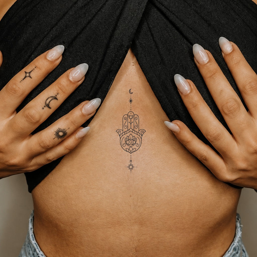 Hamsa Protection Tattoo