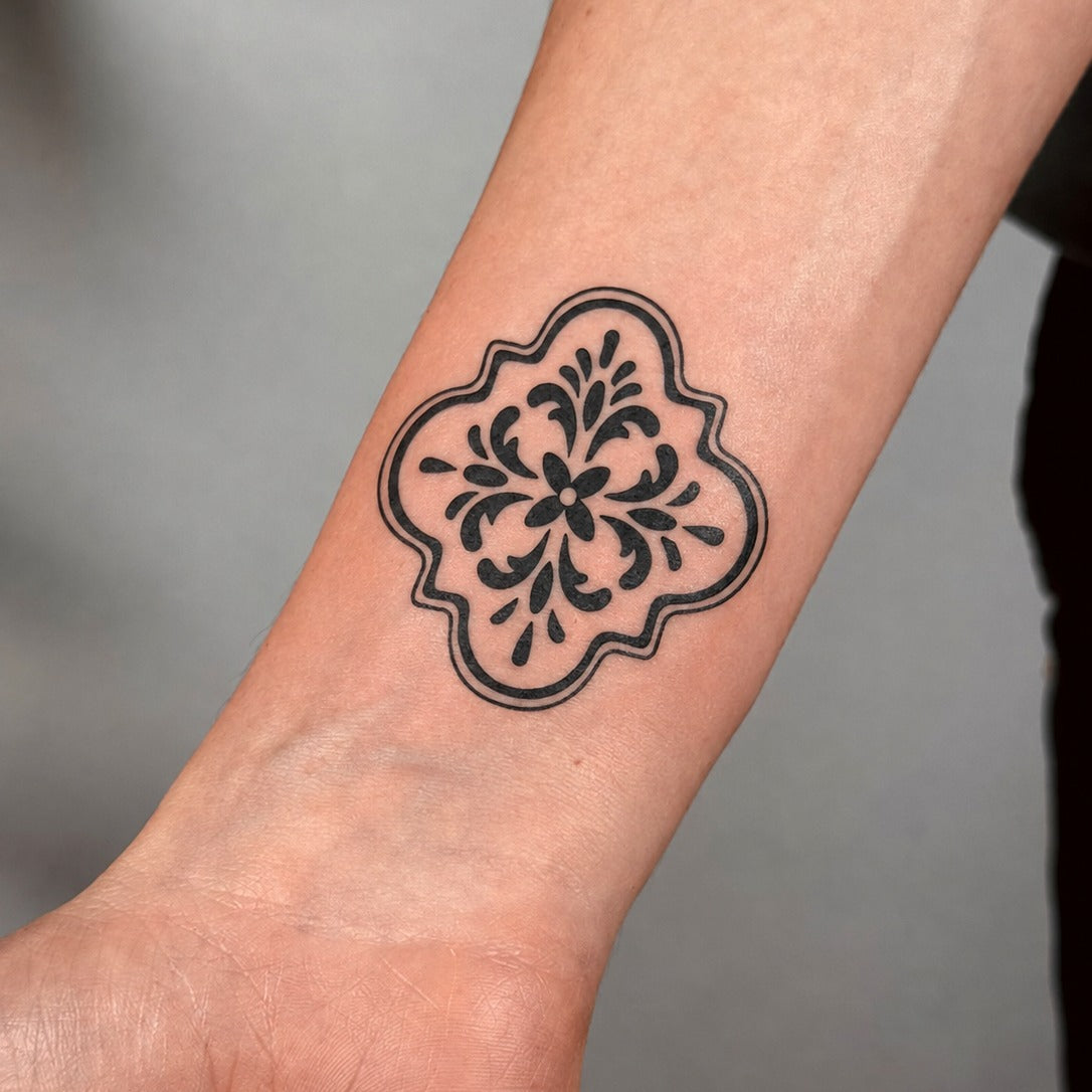 Floral Mandala Grace Tattoo