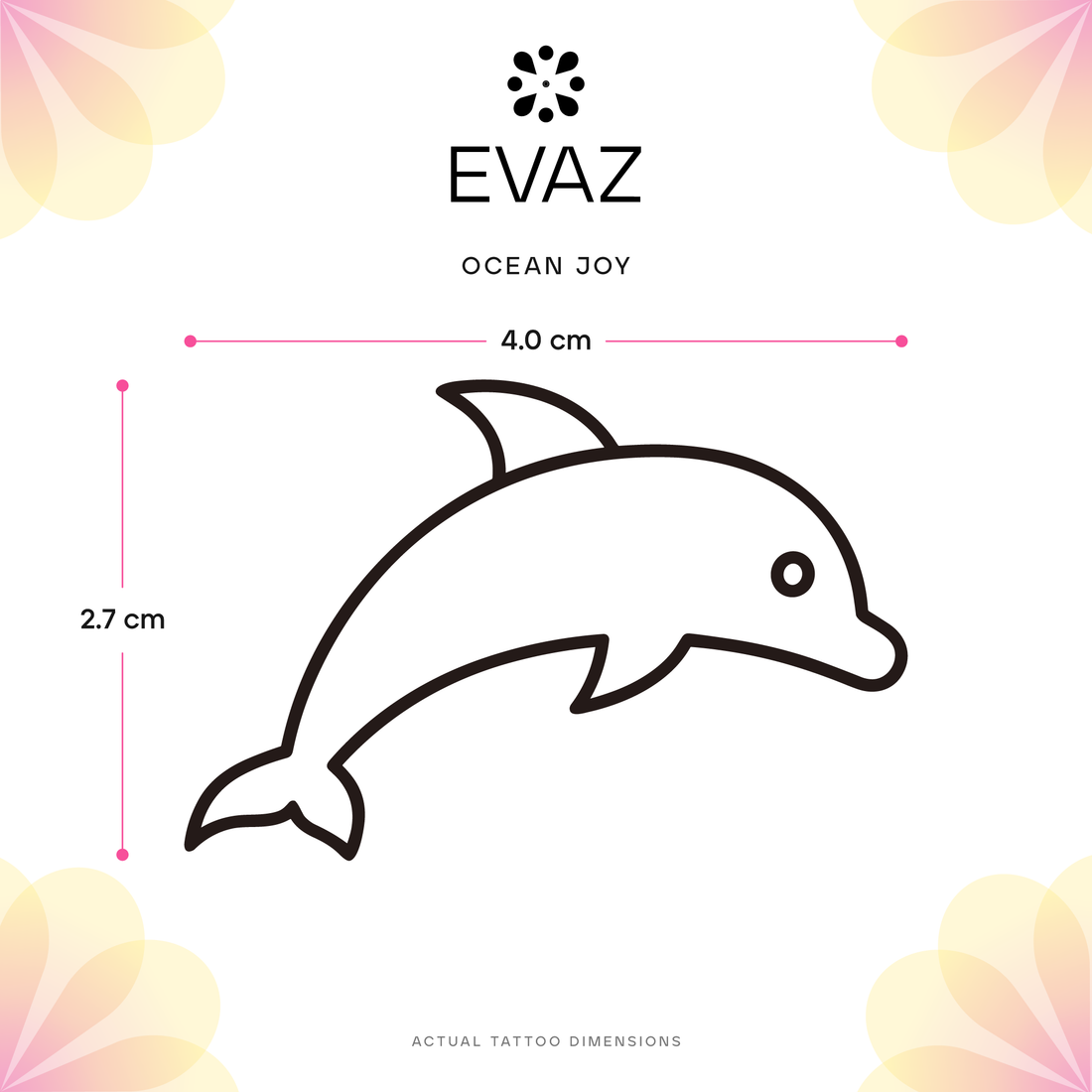 Ocean Joy Tattoo - size-guide