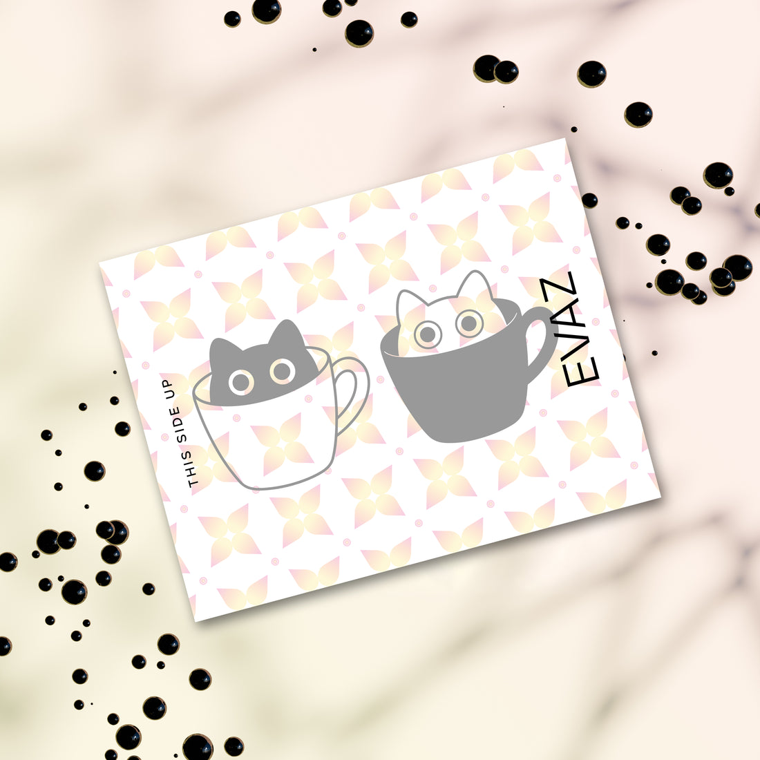 Cup Cat Companions Tattoo - mockup