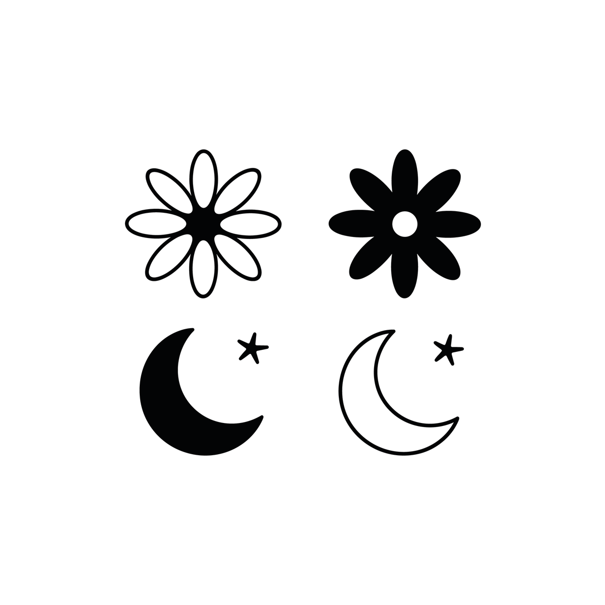 0161-twin-floral-moons-semi-permanent-tattoo-front-tattoo