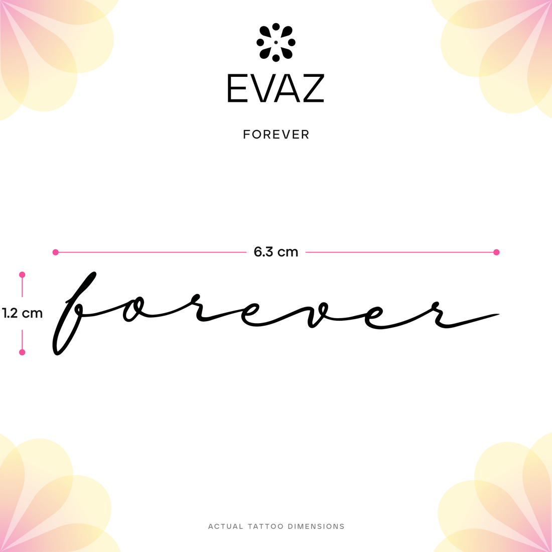 Forever Tattoo - size-guide