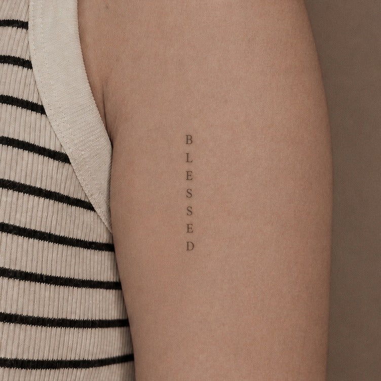 Quietly Blessed Tattoo