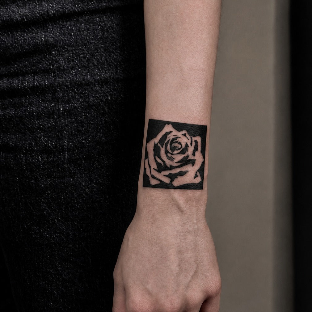 Rose in Shadow Tattoo