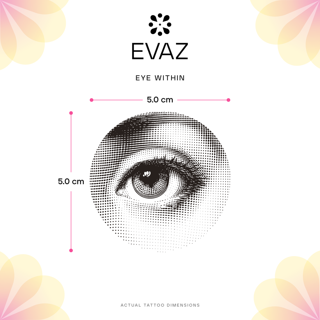 Eye Within Tattoo - size-guide
